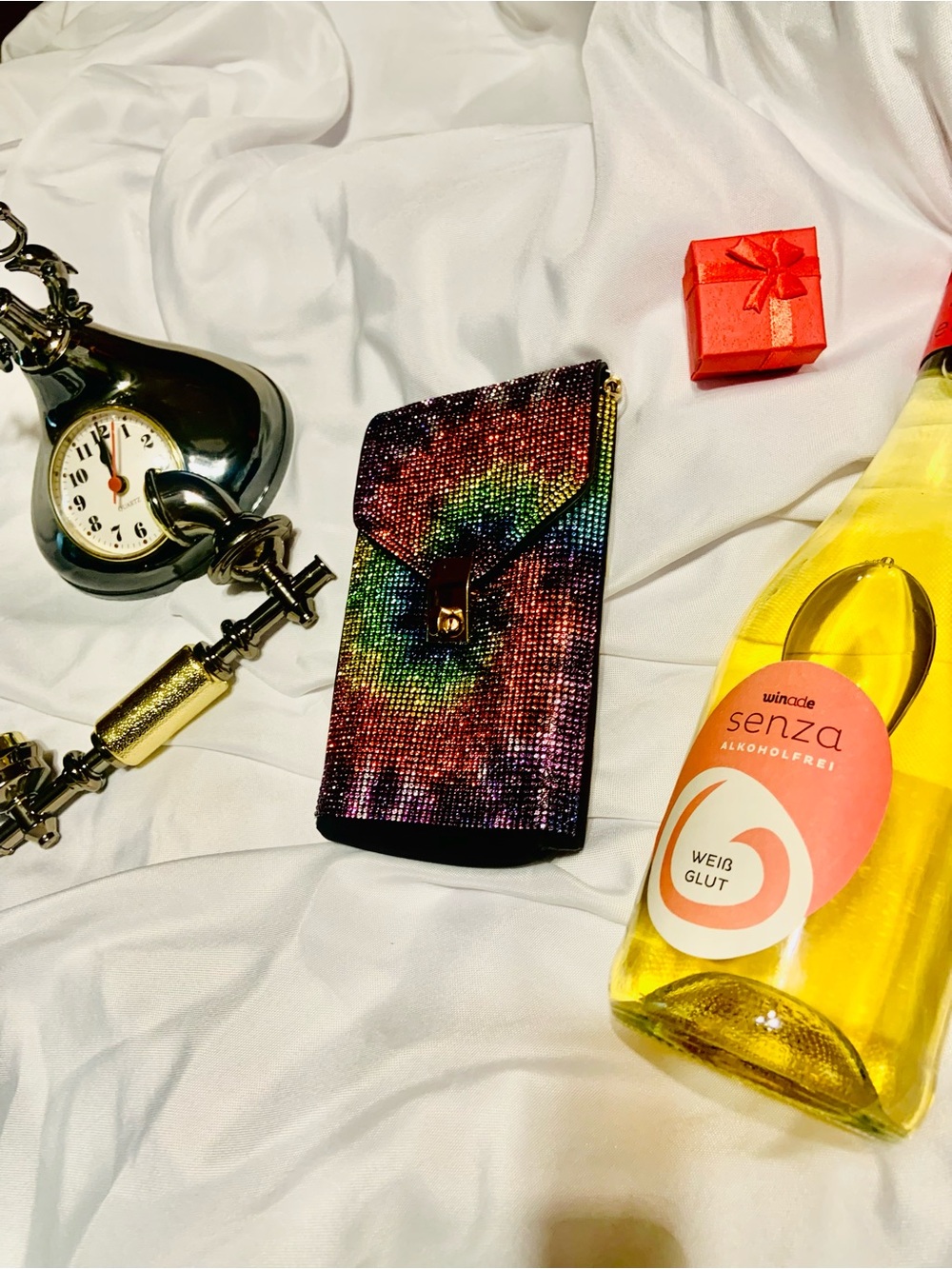 412:Glitter Rhinestone Multi-Color Phone Wallet Case